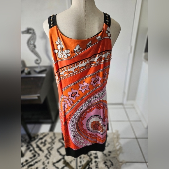 Retro Robbie Bee Boho Studded Paisley Floral Shift Dress XL EUC - Picture 4 of 5